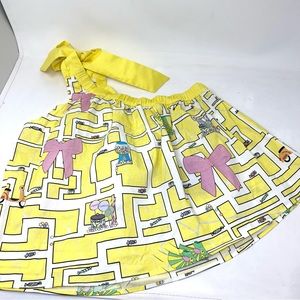 NWT val max Valmax girl’s top one shoulder size 16 yellow white CL